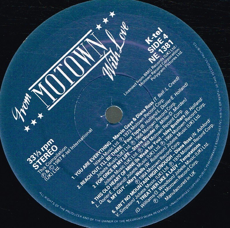 Various Artists - From Motown With Love - Double Lp