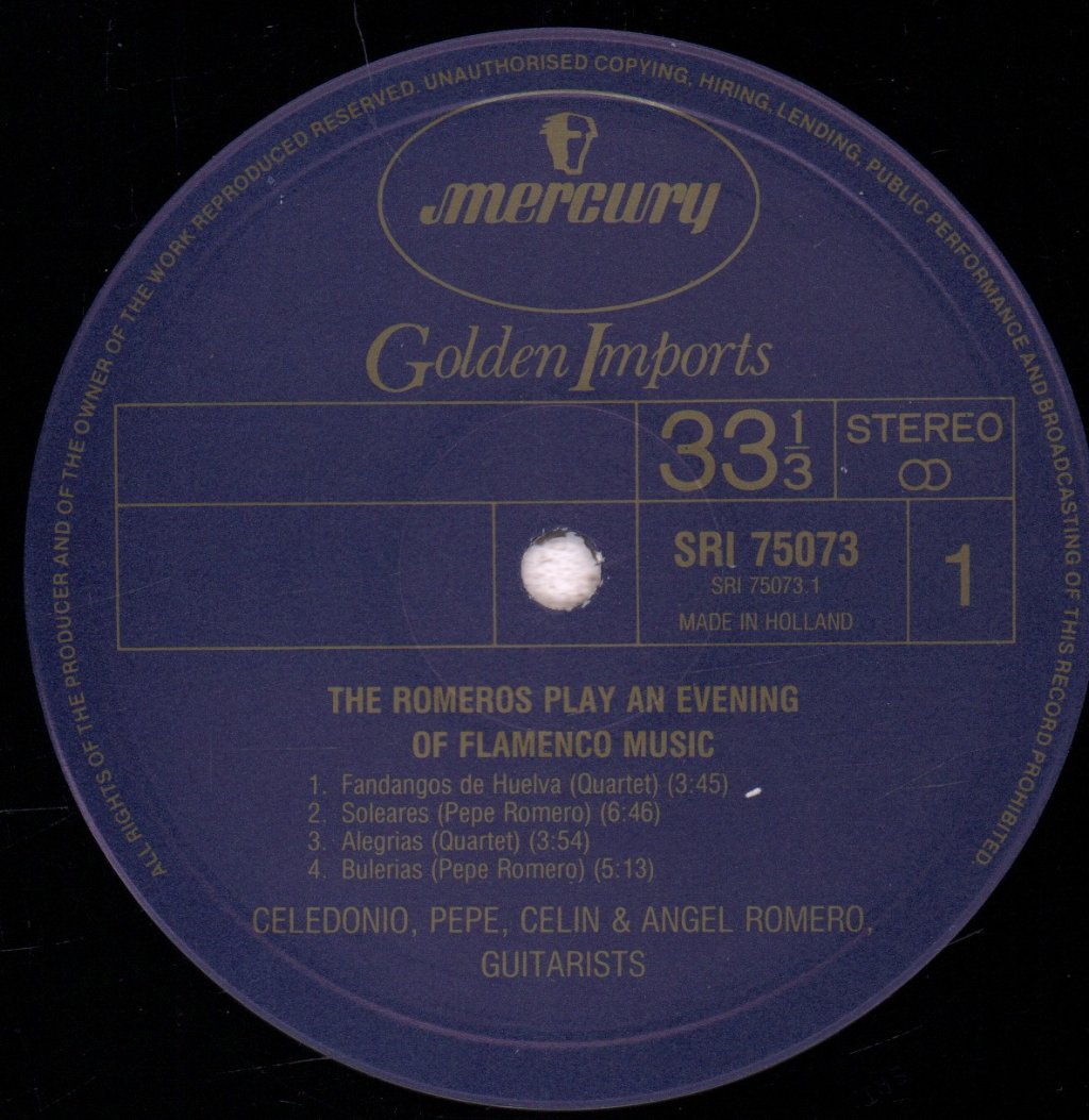 Romeros - Play An Evening Of Flamenco - Lp