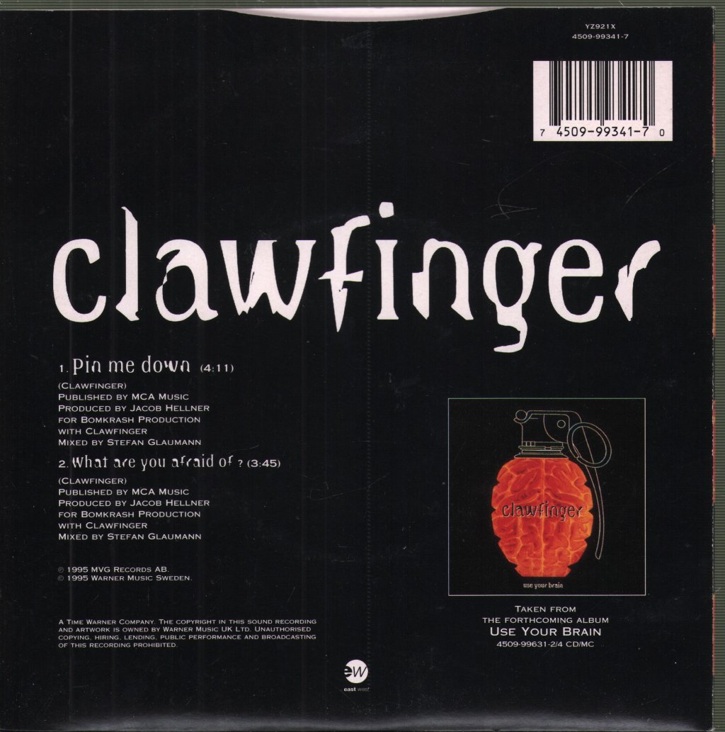 Clawfinger - Pin Me Down - 7 Inch