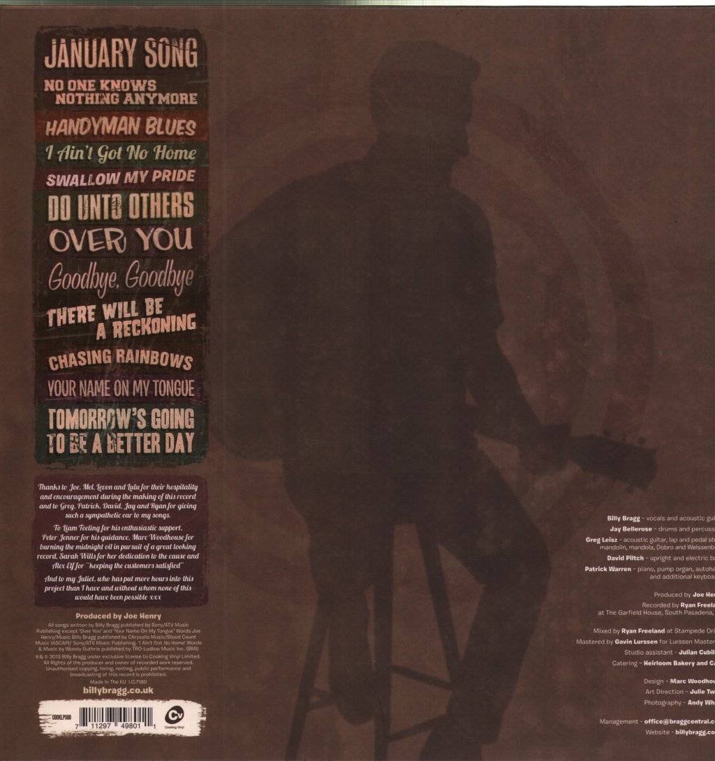 Billy Bragg - Tooth & Nail - Lp