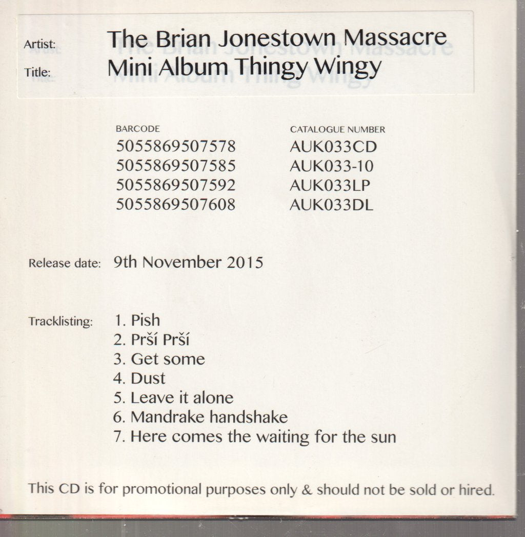 Brian Jonestown Massacre - Mini Album Thingy Wingy - Cd