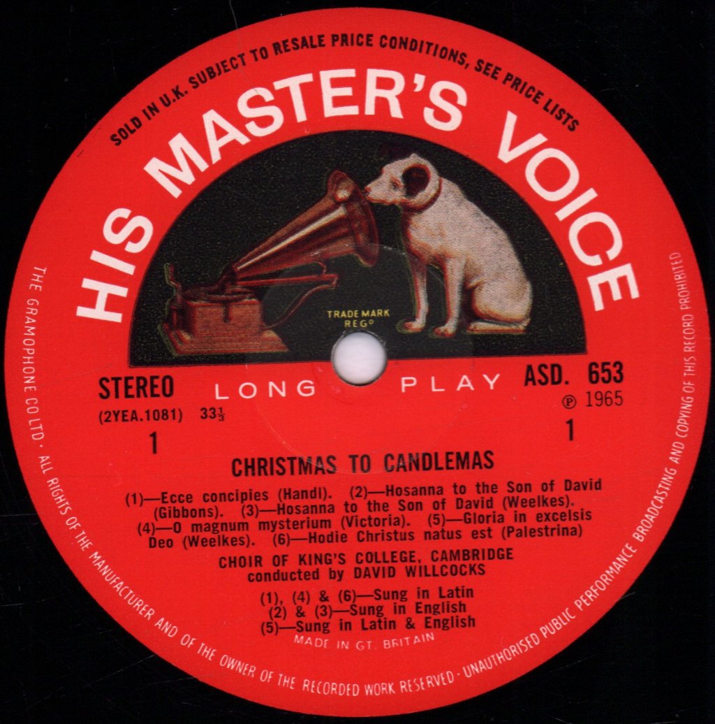 King's College Choir Of Cambridge - Christmas To Candlemas - Lp