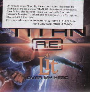 Lit - Over My Head - Cdr