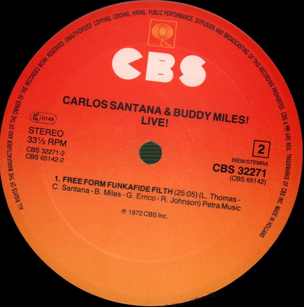 Carlos Santana And Buddy Miles - Live - Lp