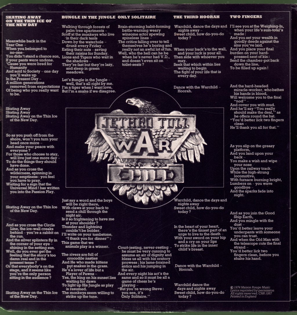 Jethro Tull - War Child - Lp
