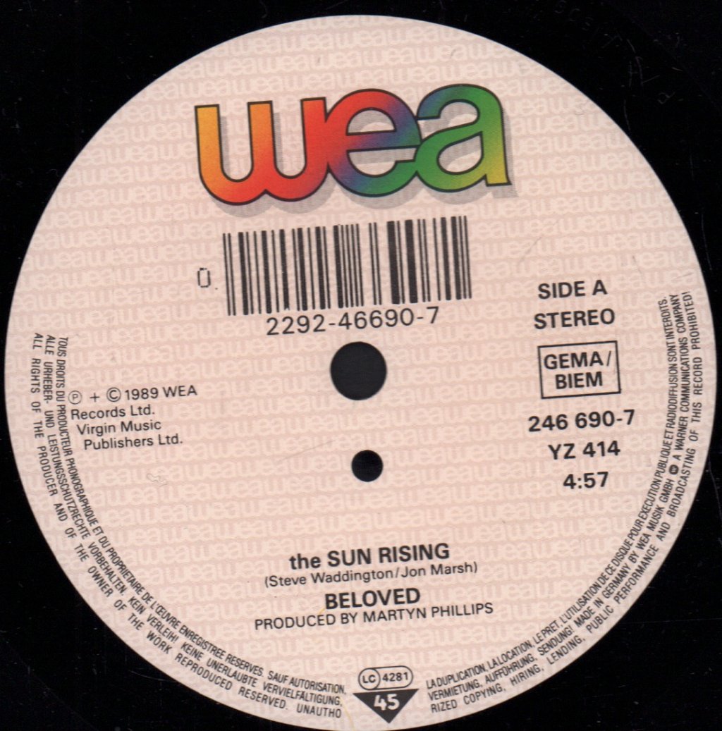 Beloved - Sun Rising - 7 Inch