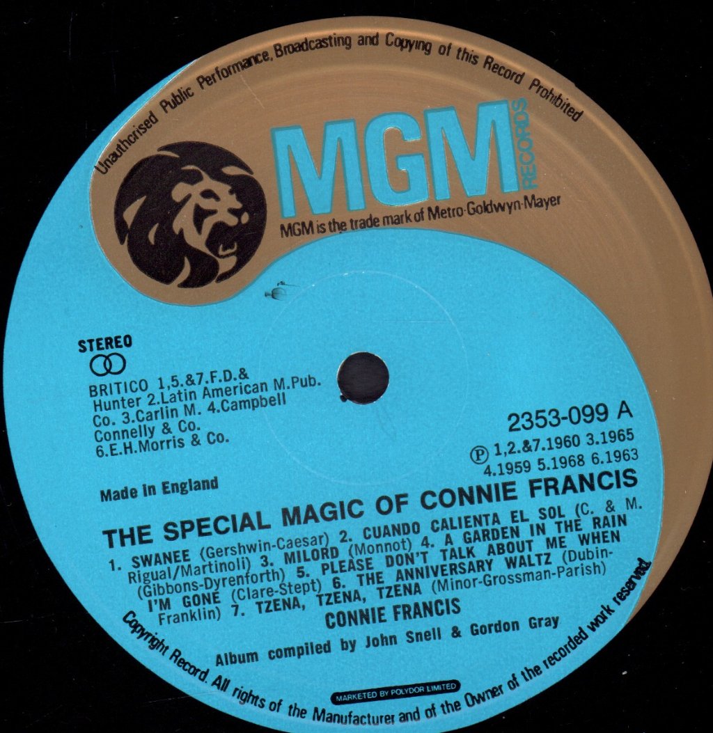 Connie Francis - Special Magic Of - Lp