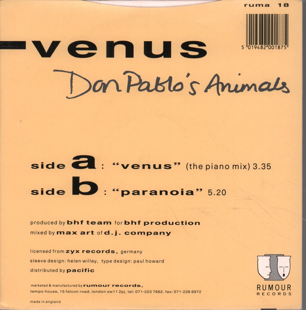 Don Pablo's Animals - Venus - 7 Inch