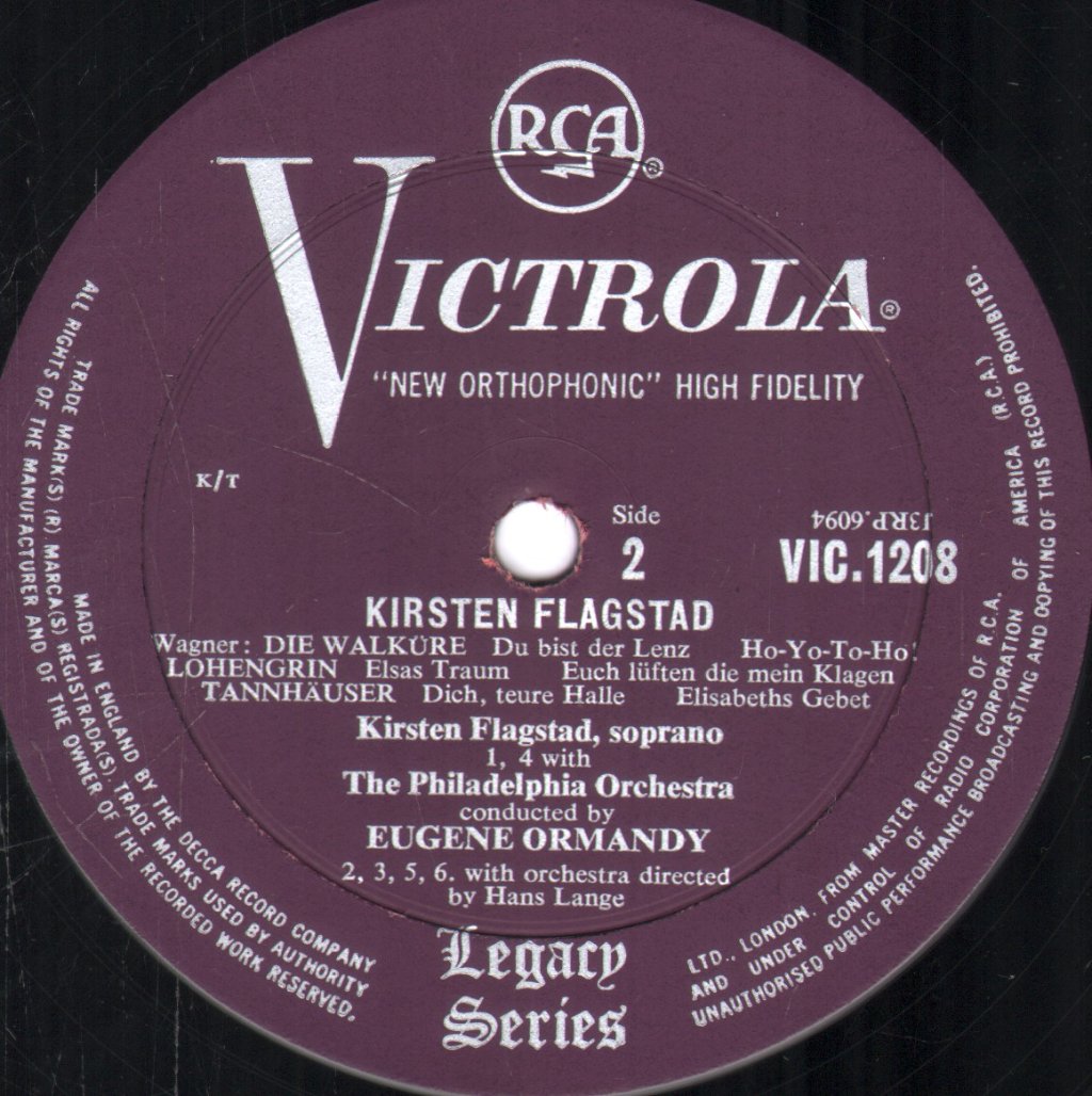 Kirsten Flagstad - Beethoven Wagner Weber - Lp