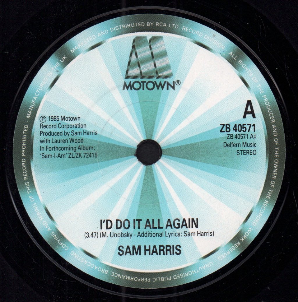 Sam Harris - I'd Do It All Again - 7 Inch