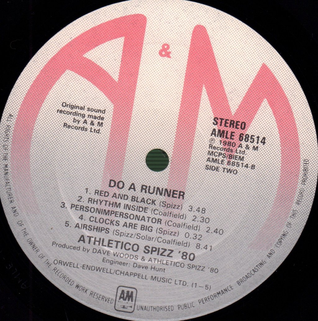 Athletico Spizz 80 - Do A Runner - Lp