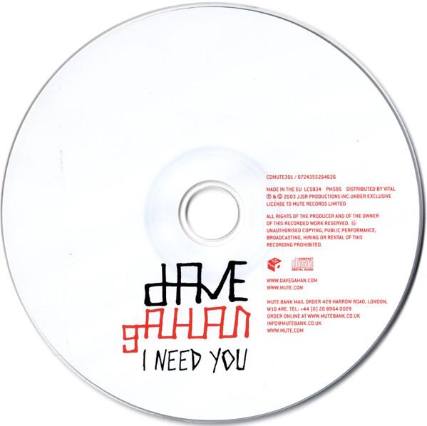 Dave Gahan - I Need You - Cd