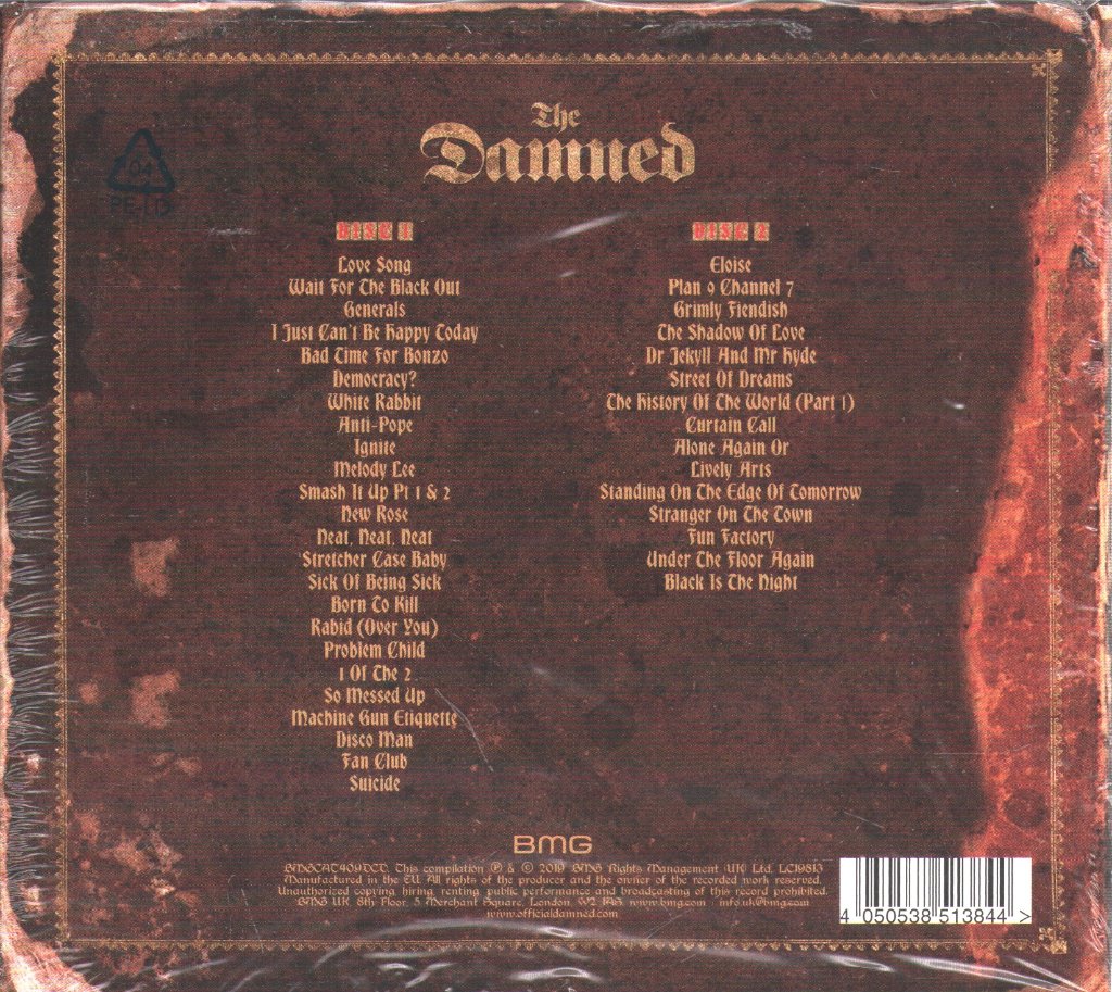 Damned - Black Is The Night (The Definitive Anthology) - Cd Set