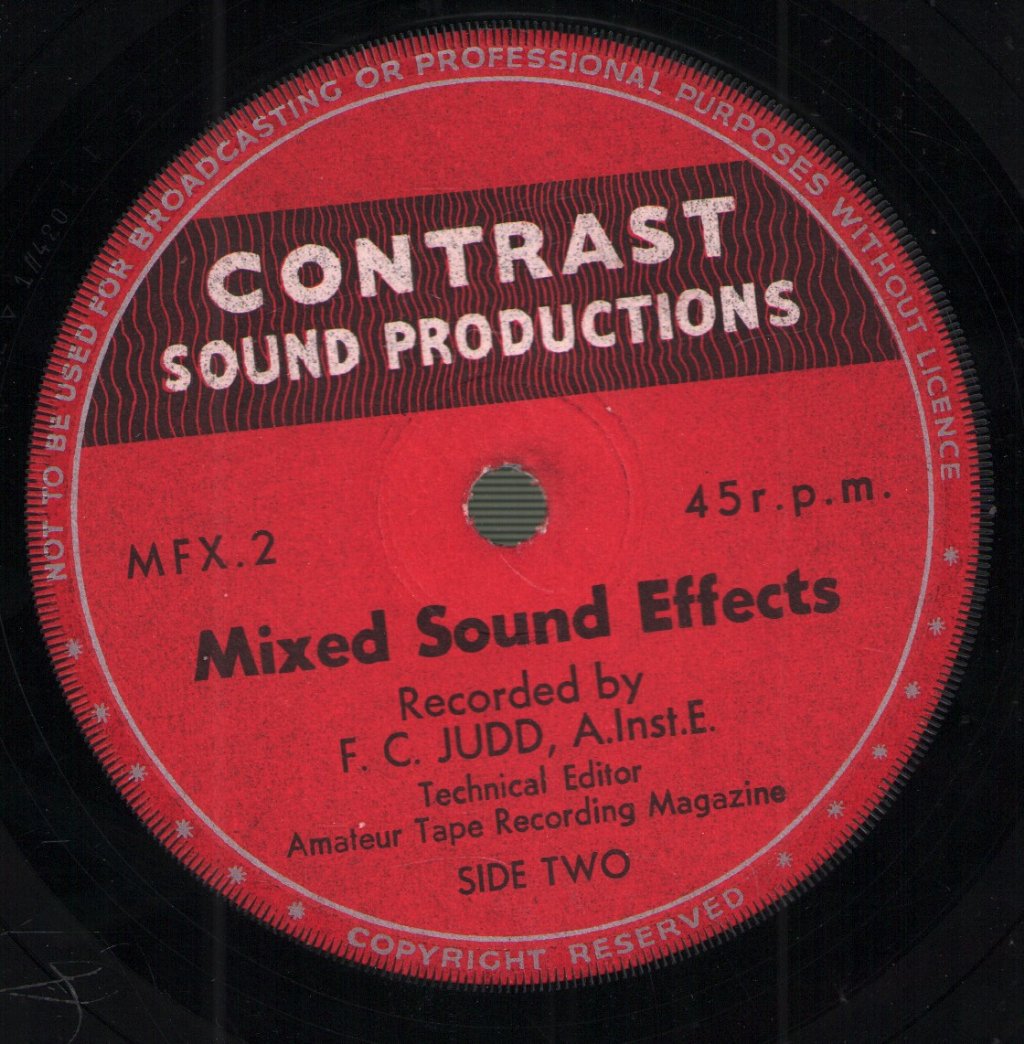 Frederick Judd - Authentic High Fidelity Sound Effects - 7 Inch