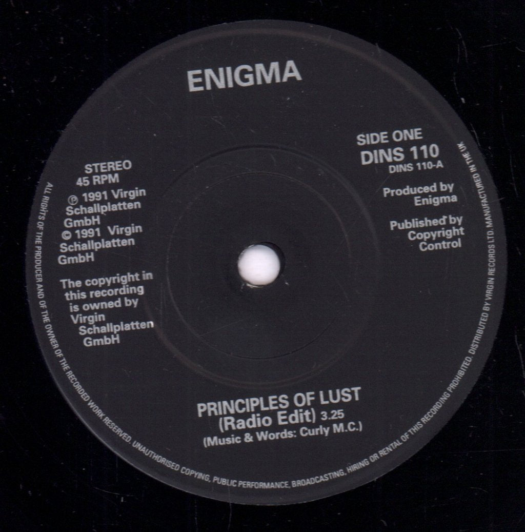 Enigma (90'S Group) - Principles Of Lust - 7 Inch