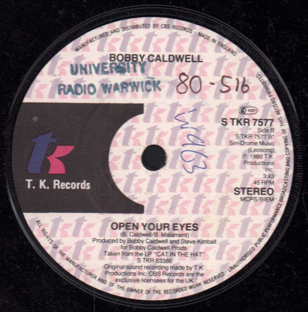 Bobby Caldwell - Coming Down From Love - 7 Inch