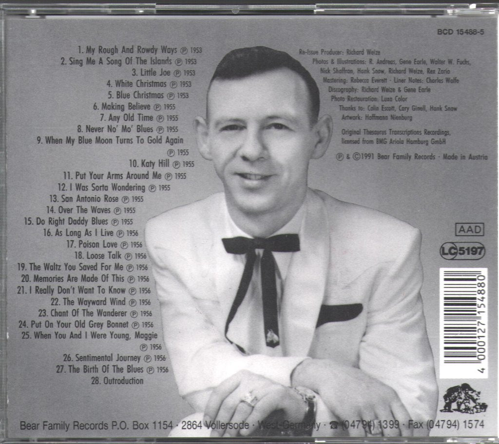Hank Snow - Thesaurus Transcriptions - Cd Box Set