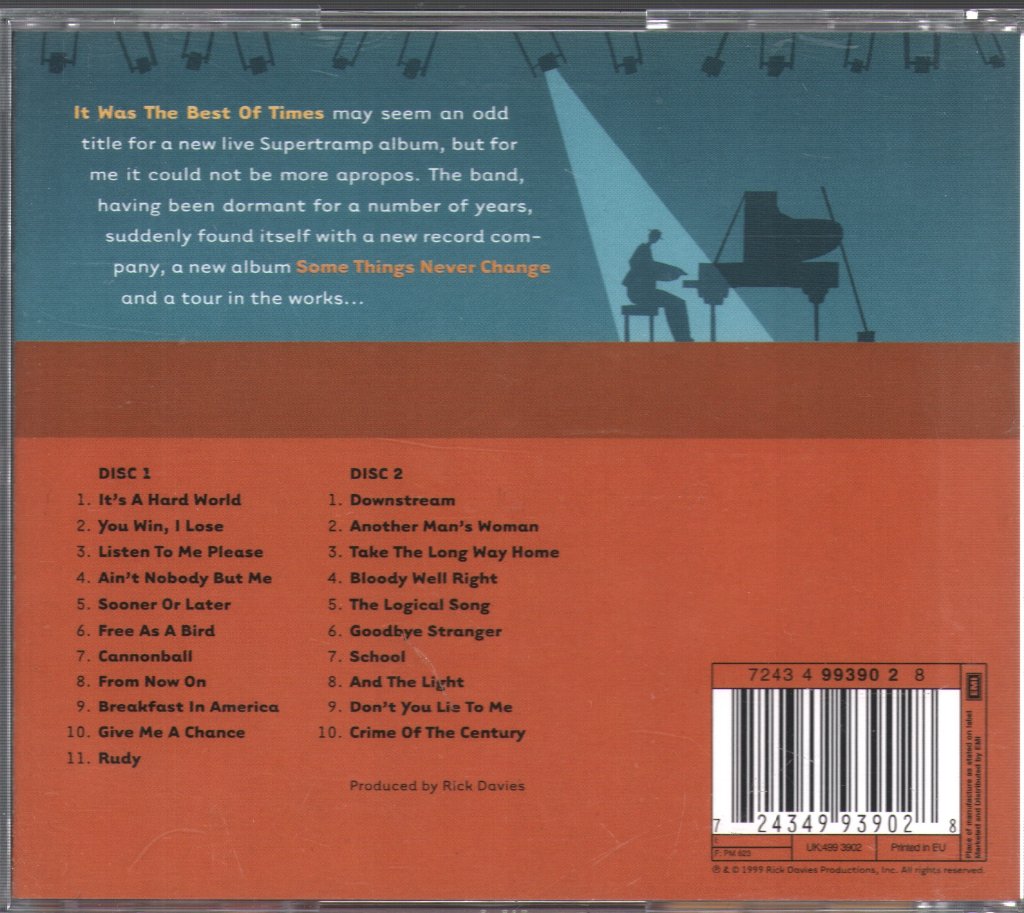 Supertramp - It Was The Best Of Times - Double Cd