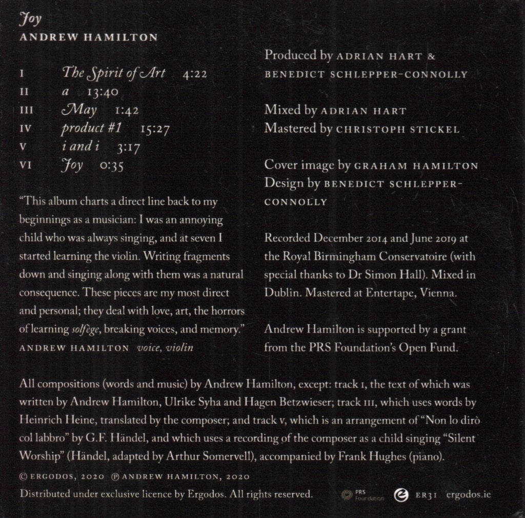 Andrew Hamilton - Joy - Cd