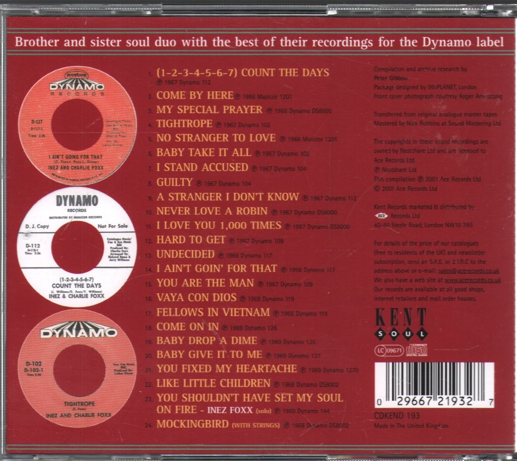 Inez And Charlie Foxx - Dynamo Duo - Cd