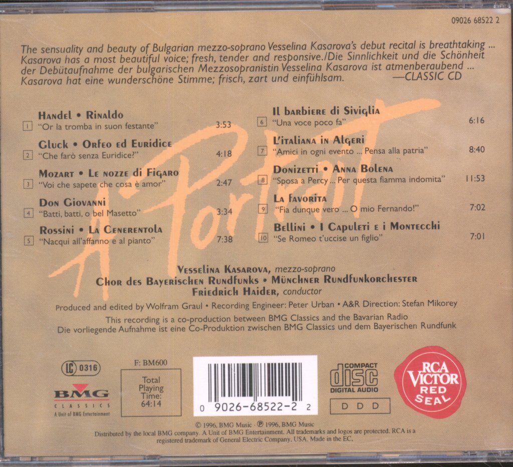 Vesselina Kasarova, Münchner Rundfunkorchester - A Portrait (Favorite Mezzo Soprano Arias) - Cd
