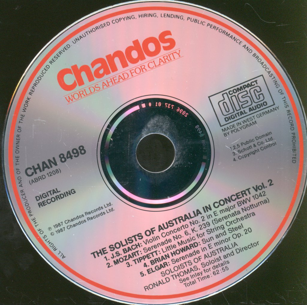 Brian Howard, The Soloists Of Australia - Soloists Of Australia In Concert, Volume II - Cd