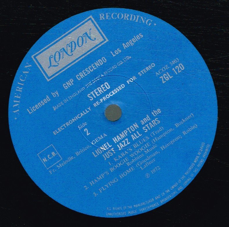 Lionel Hampton And The Just Jazz All Stars - Lionel Hampton And The Just Jazz All Stars - Lp
