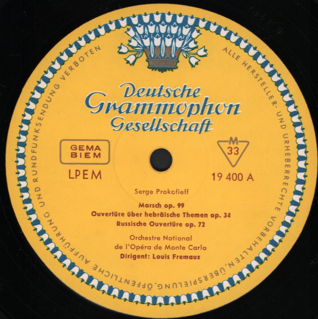 Louis Fremaux / Orchestre National De L'Opera De Monte Carlo - Russische Orchestermusik - Lp