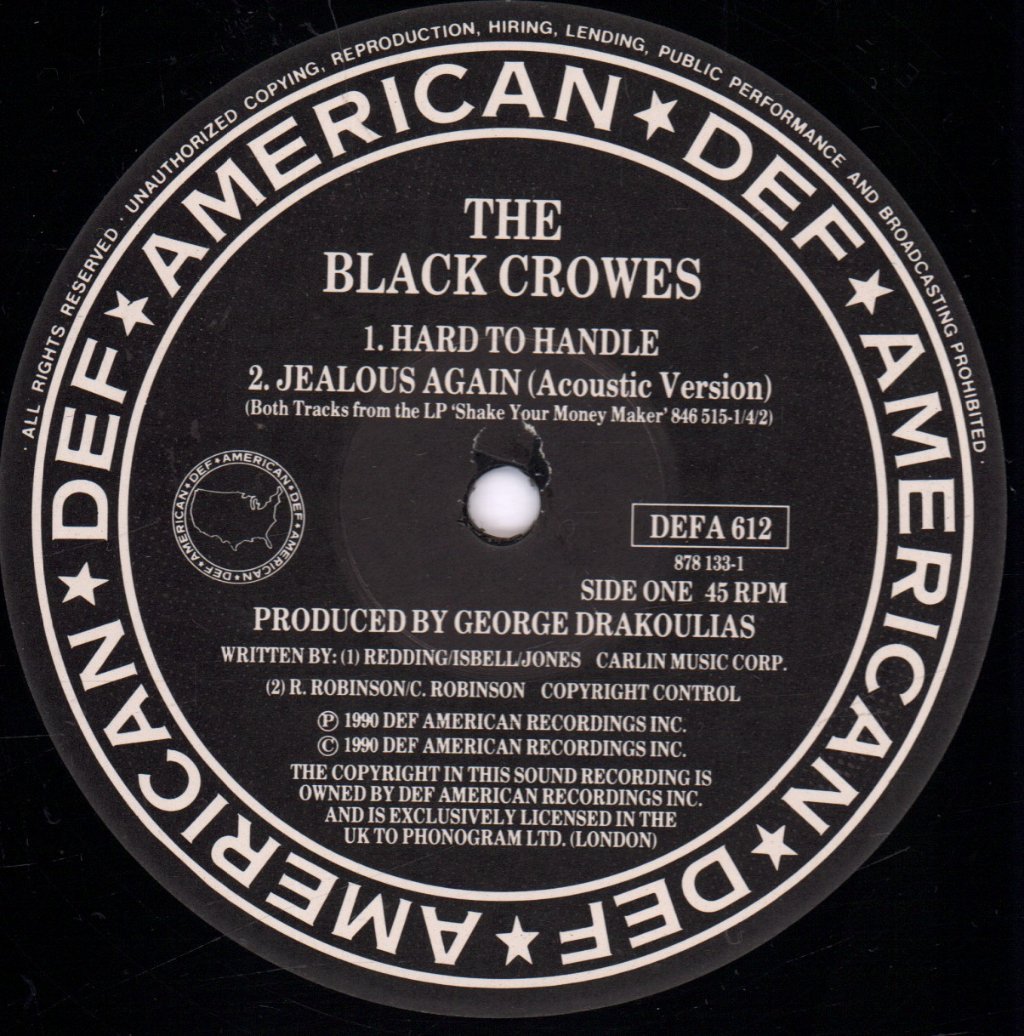 Black Crowes - Hard To Handle - 12 Inch
