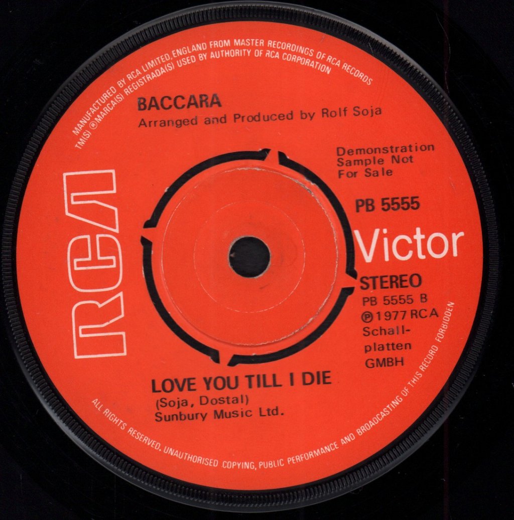 Baccara - Sorry, I'm A Lady - 7 Inch