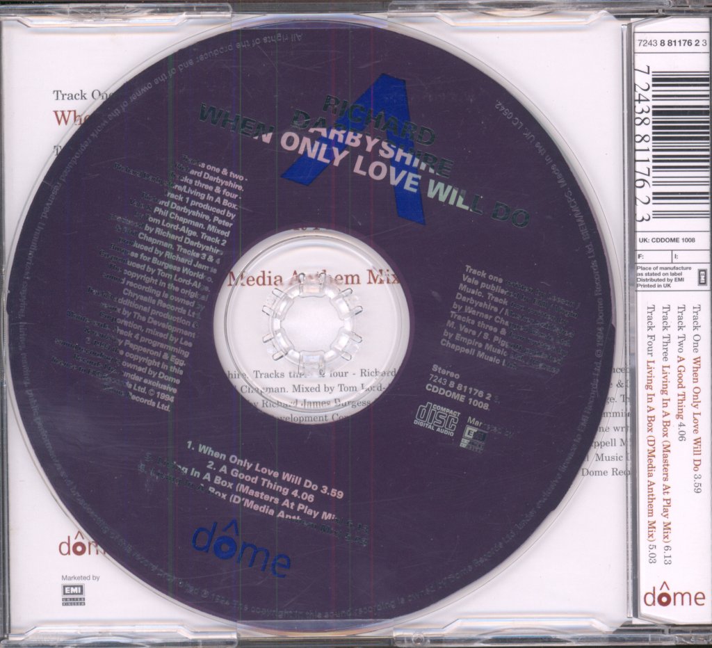 Richard Darbyshire - When Only Love Will Do - Cd