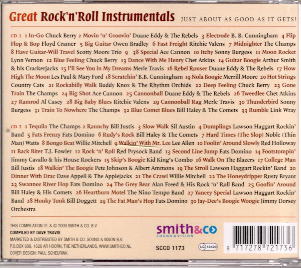 Various Artists - Great Rock 'n' Roll Instrumentals - Double Cd