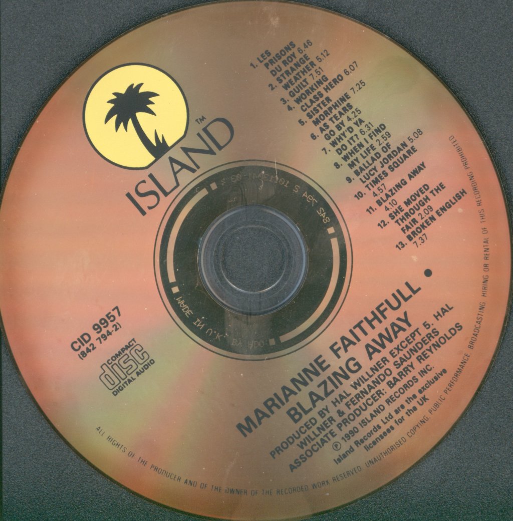 Marianne Faithfull - Blazing Away - Cd