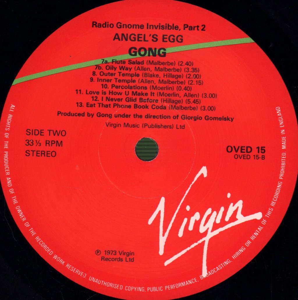 Gong - Angel's Egg (Radio Gnome Invisible Part 2) - Lp