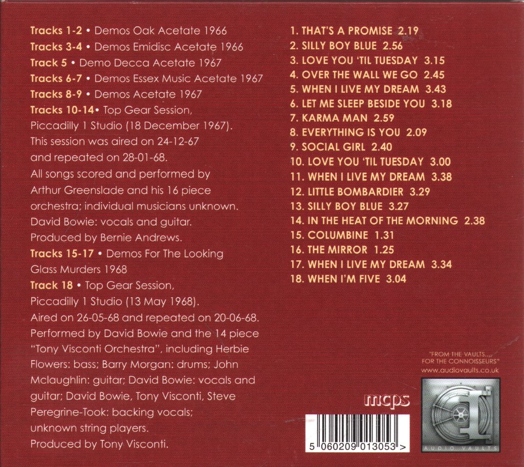 David Bowie - Rarities 1966-1968 - Cd