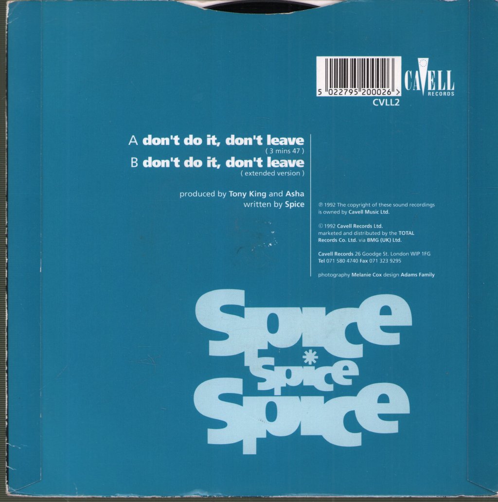 Spice (House) - Don't Do It, Don't Leave - 7 Inch