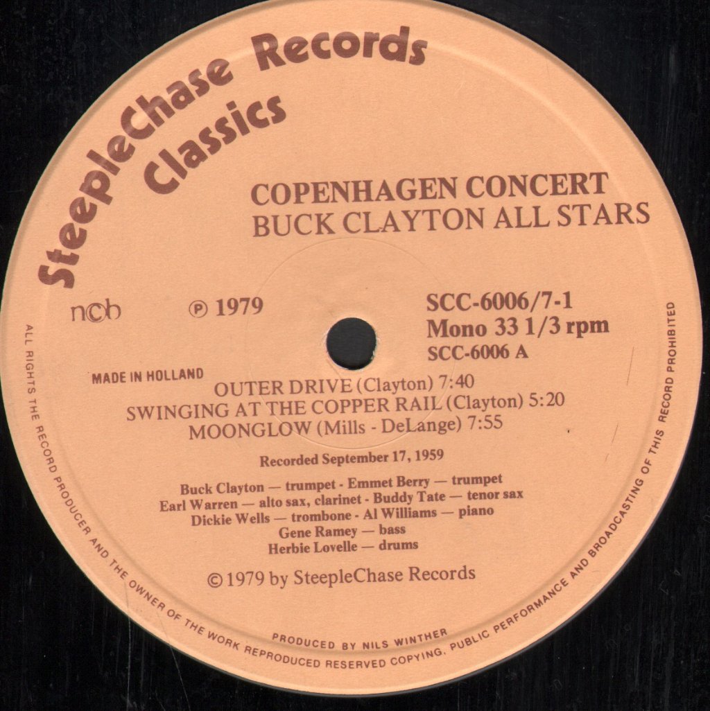 Buck Clayton With His All-Stars - Copenhagen Concert - Double Lp