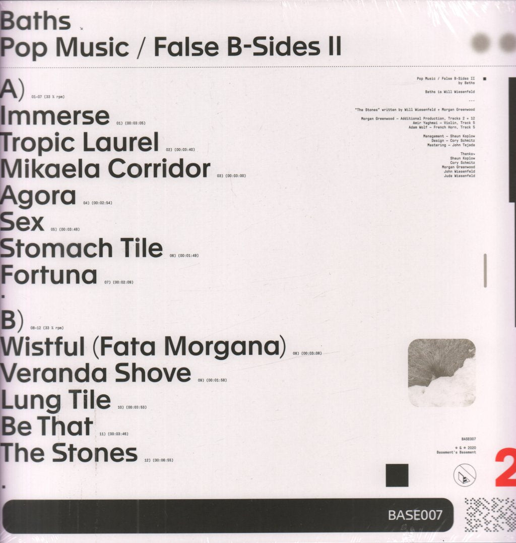 Baths - Pop Music / False B-Sides II - Lp