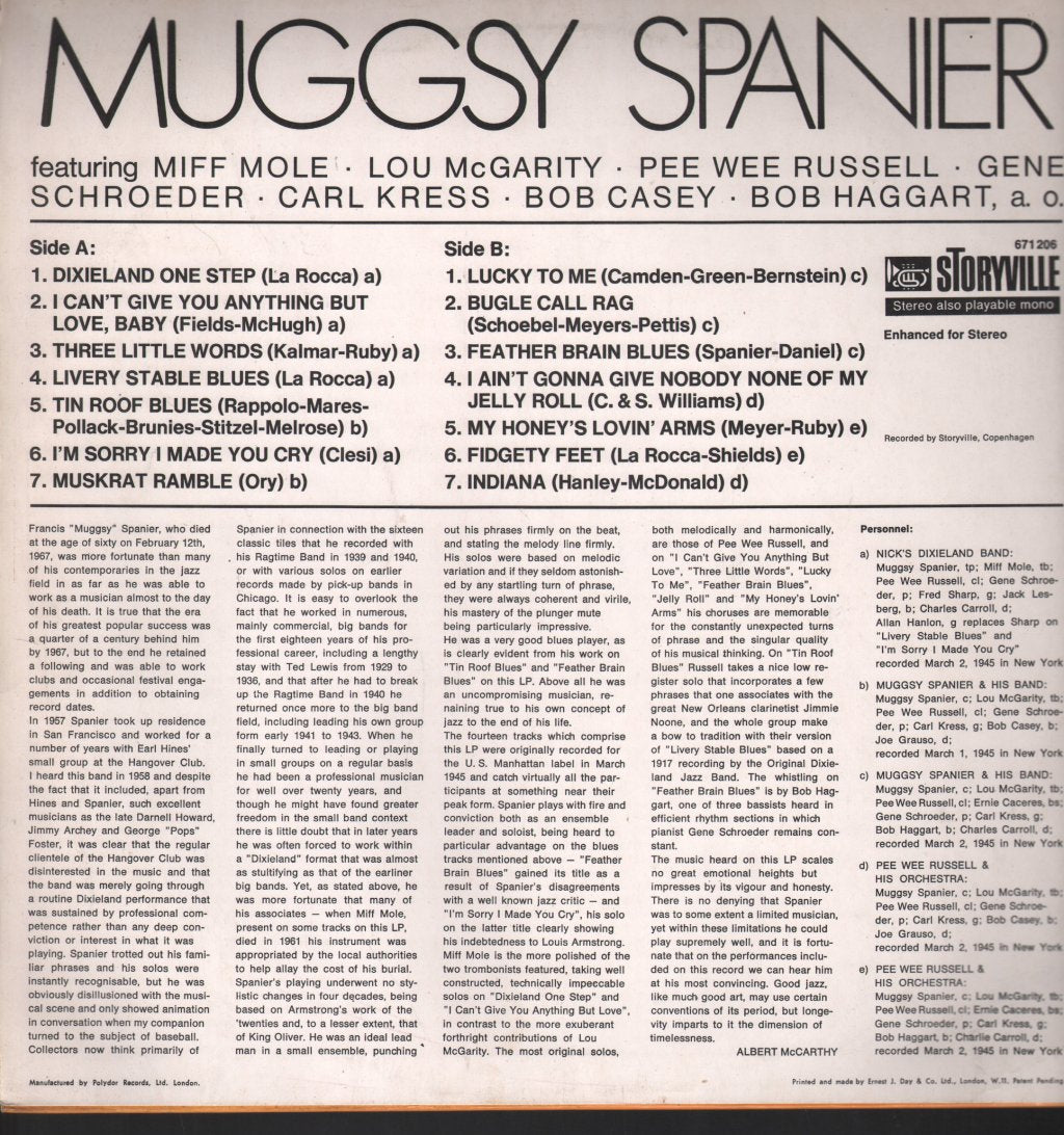 Muggsy Spanier - Muggsy Spanier - Lp