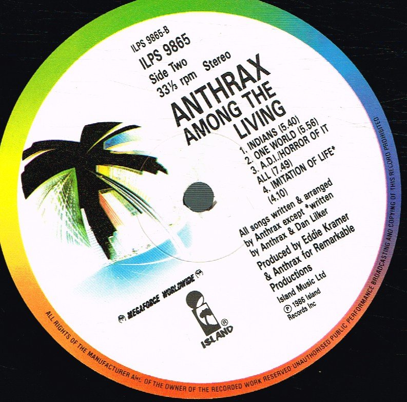 Anthrax (Metal Group) - Among The Living - Lp
