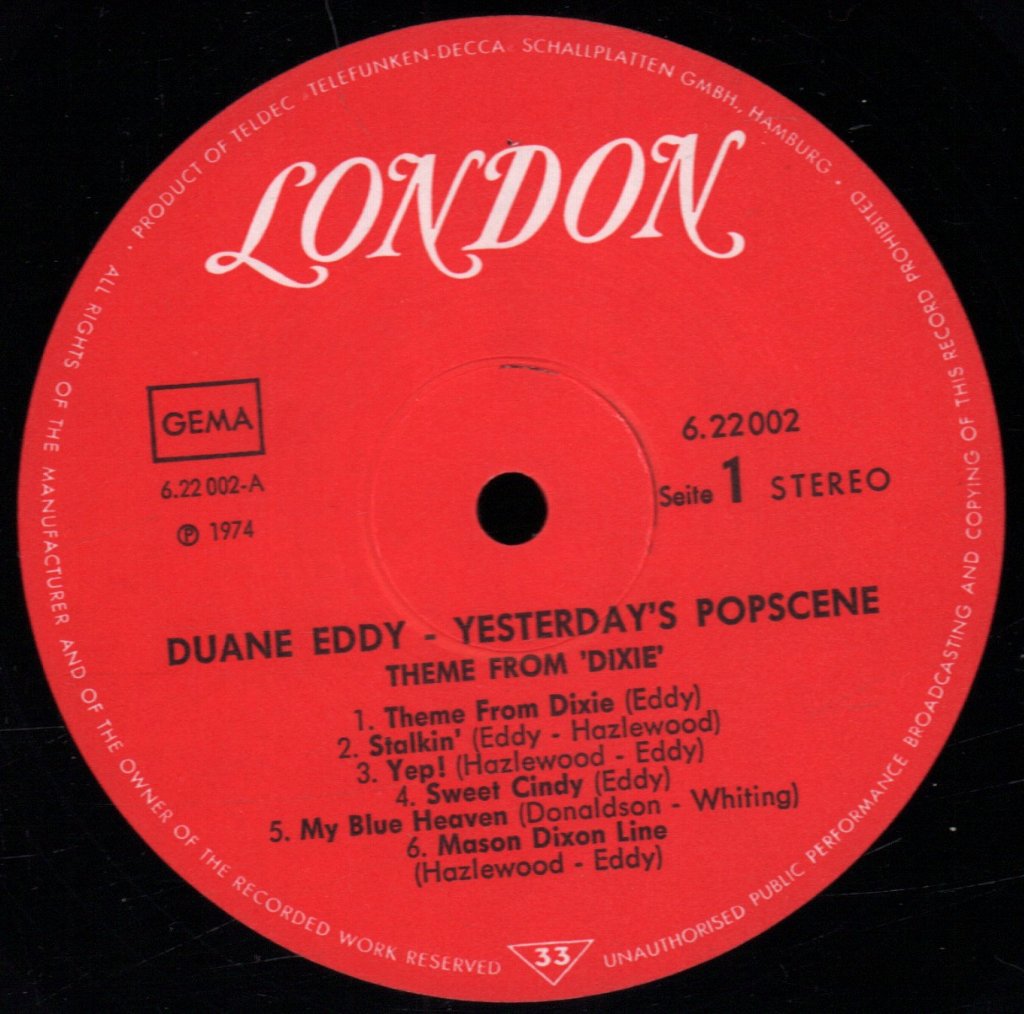 Duane Eddy - Theme From Dixie - Lp