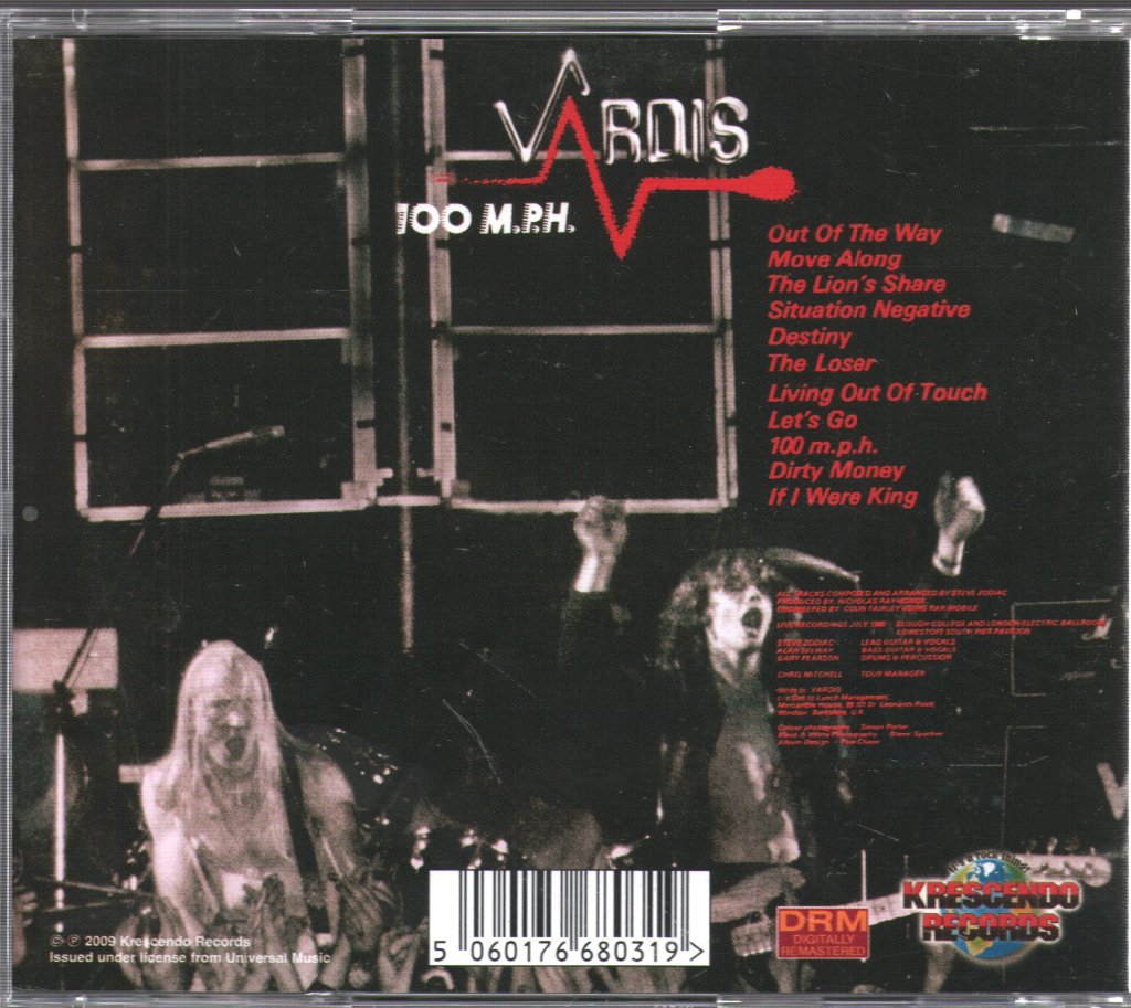 Vardis - 100 M.P.H. - Cd
