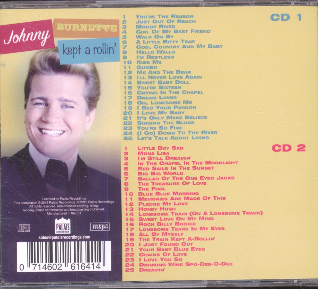 Johnny Burnette - Kept A Rollin' - Double Cd