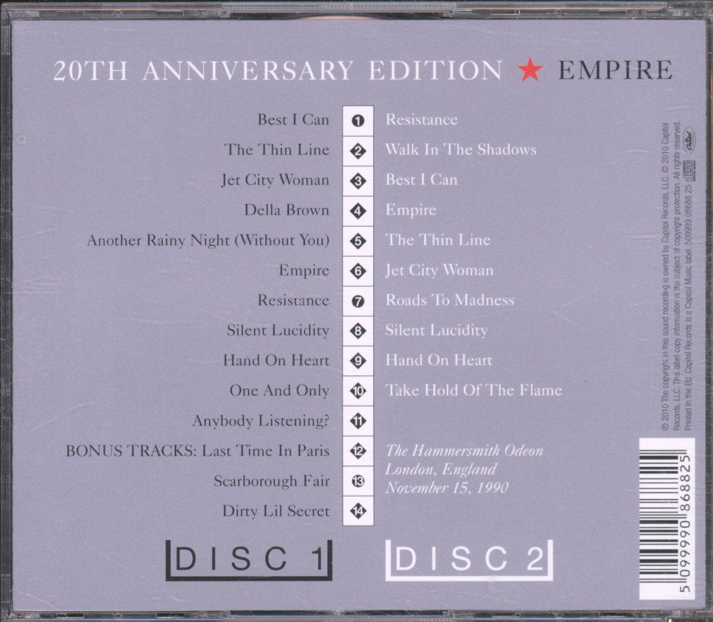 Queensrÿche - Empire (20th Anniversary Edition) - Cd