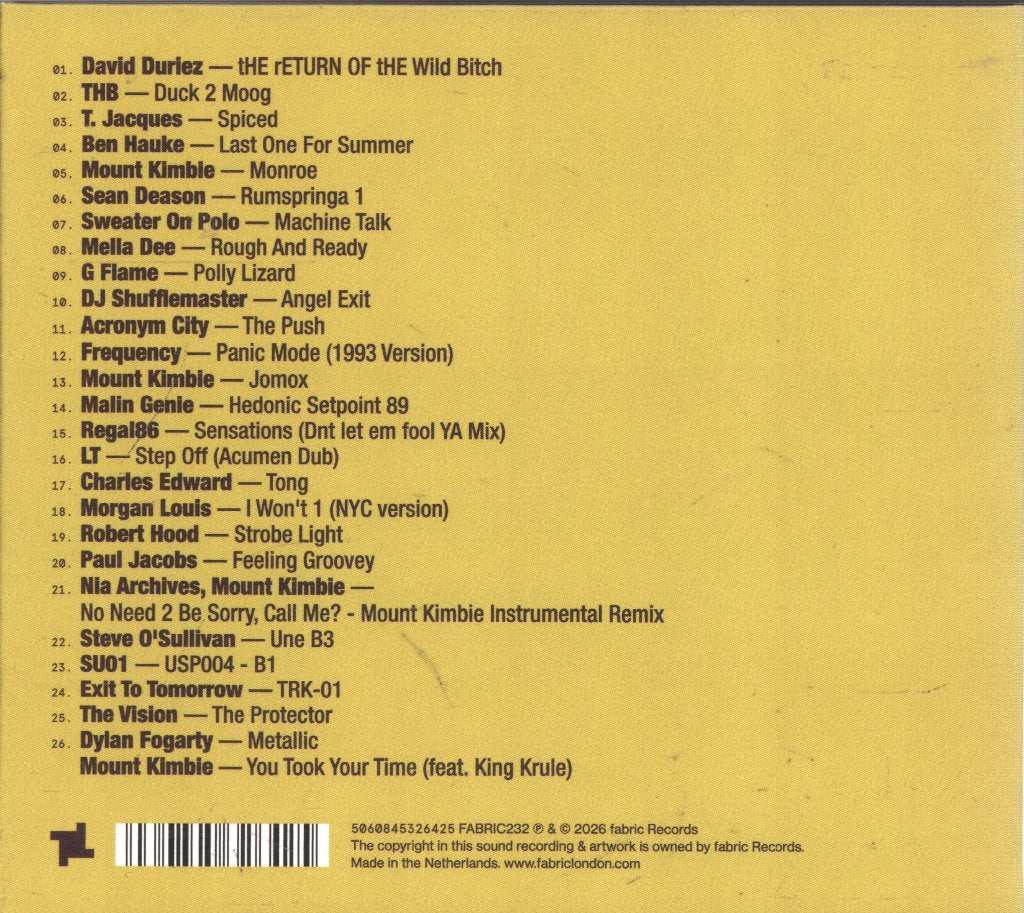Mount Kimbie - fabric presents Mount Kimbie - Cd