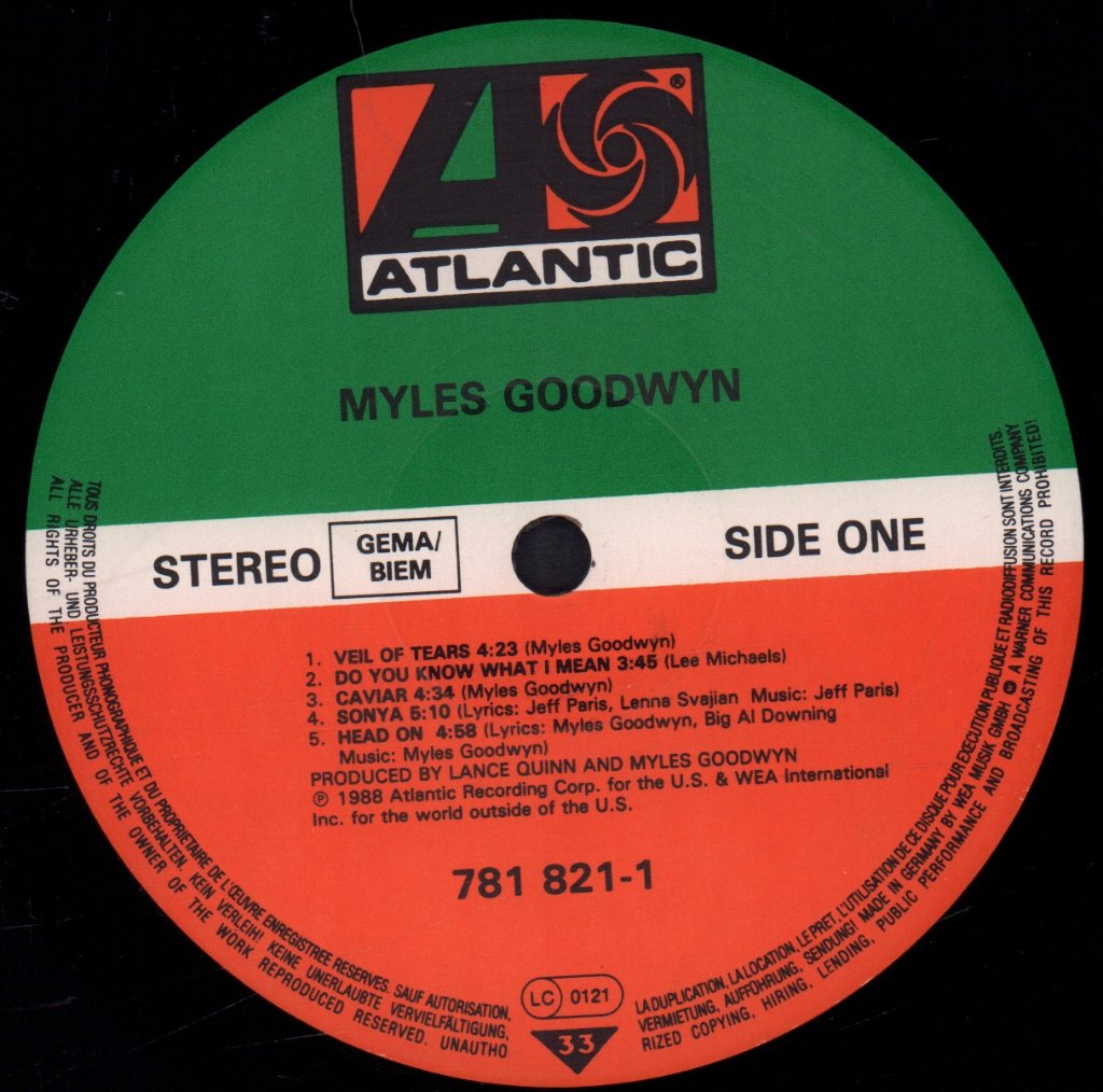 Myles Goodwyn - Myles Goodwyn - Lp