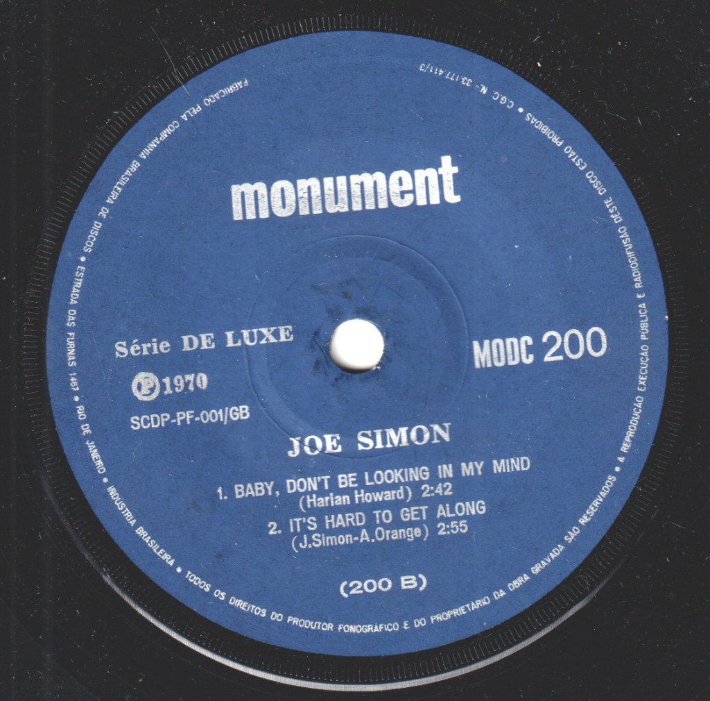 Joe Simon - san francisco is a lonely town - 7 Inch