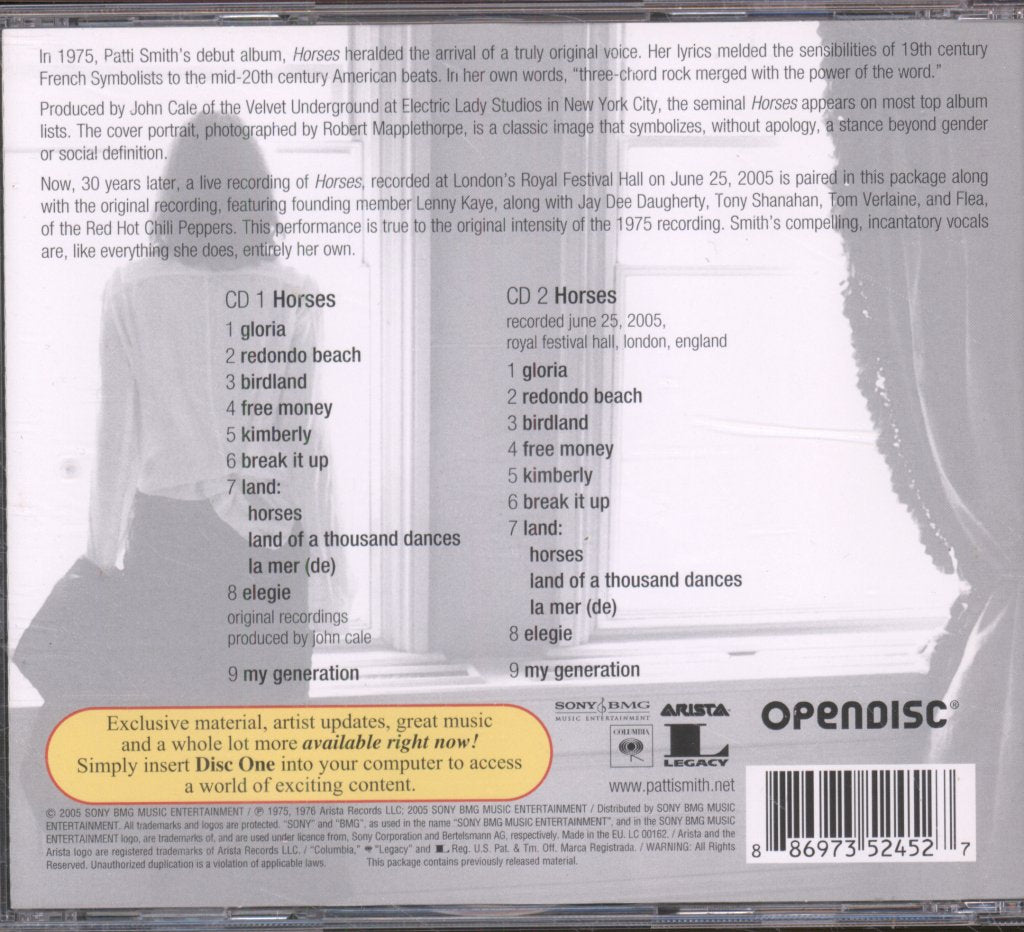 Patti Smith - Horses/Horses - Cd
