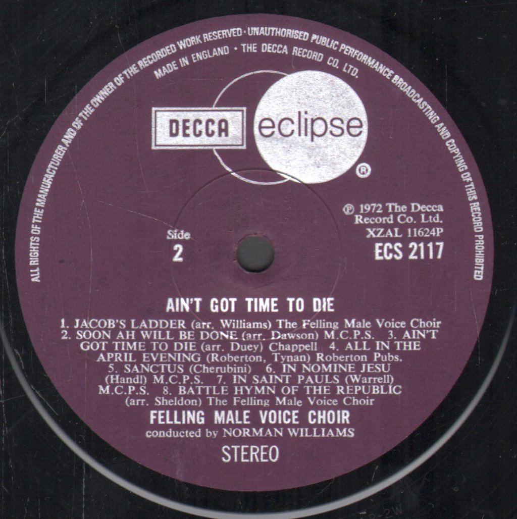 Felling Male Voice Choir - Ain't Got Time To Die - Lp