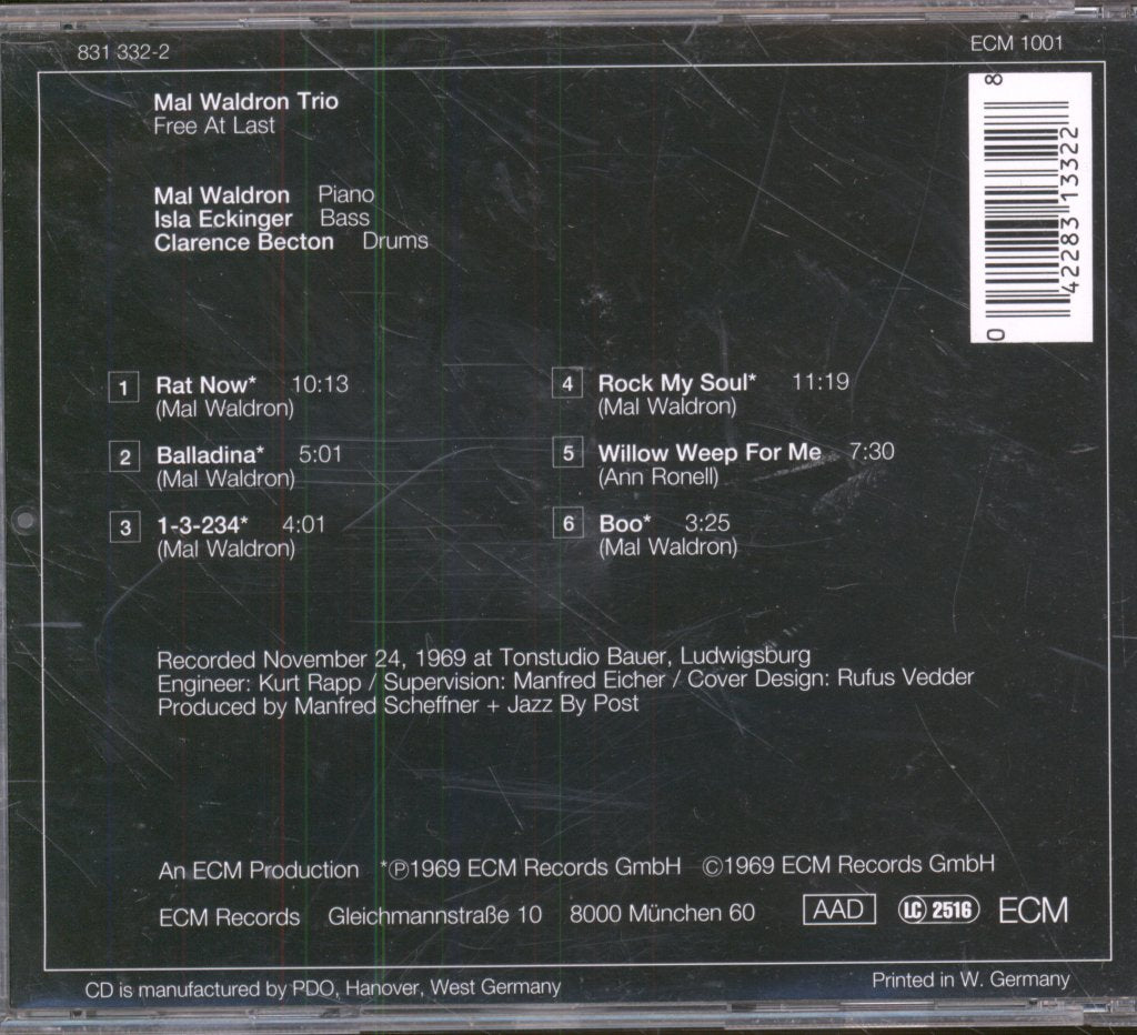 Mal Waldron Trio - Free At Last - Cd